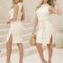 LoveShackFancy Athalia Cotton Gauze Mini Dress XS Women Smocked Short NEW 46642