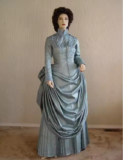Dracula Mina Harker Cosplay Costume Bustle Dress Victorian Gothic Vampire Gown