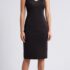 Marina Rinaldi Women’s Nero Occupato Long Sleeve Jersey Dress NWT