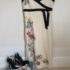 Boho 100% Cotton Tunic Dress Top  Bird Print Gold Trim Nu NY S M Rare Indie NEW