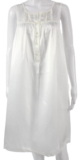 Oscar de la Renta Women White Sleeveless Square Neck Midi Dress Button Size S