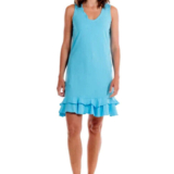 Fresh Produce xlarge blue fin sunrise Cotton Flounce V Neck Dress $68 NWT new xl