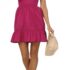 🎁🎁Women Zadig & Voltaire Viscose Lotus Leaf Lace Collar Long Sleeves Dress SML