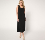 Women Control Women’s Dress Sz XL Como Jersey Tank Maxi Black A698998