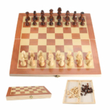 Wooden Chess Set 12×12″ Board Classic Game Portable Family Kids Adult Gift