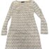 Brand New Pleats Style Pleated A Line Dress with Geometric Print and Collared
