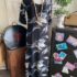 Mango Bay Dress Womens XXL Black Sleeveless Maxi Boho Floral Beaded Patch Hem