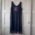 Attitudes Renee Navy Brushstroke Regular Como Jersey Elbow Sleeve Maxi Dress New