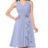 R & M Richards Women’s 14W  Royal Blue Shift Dress  Beaded Empire Waist & Collar
