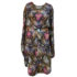 Indian Red Long Floral Print Cotton Hippie Maxi Women Nightwear Caftan Dress