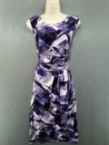 Suzi Chin Maggie Boutique Sz 10 Vibrant Floral Dress V Neck Fit & Flare Colorful