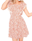 Old Navy Flutter Sleeve Ruffle Red Floral Pocketed Mini Sundress Dress XXL / 2XL