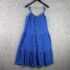 Red BAE Women’s Stand Collar Ruffle Trim Decor Pleated Dress Sz XS S M L