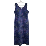 K Woman purple floral sheer lined mother of bride dress womens XL wedding event