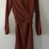 U. Peach White Ruffled Hem Faux Wrap Dress Sleeveless Size S