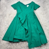 CUSHNIE Lime Twist Front Sleeveless Midi Dress 20W