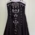 Morgan & Co Women’s Gothic Lolita Black Satin Dress Corset Lace Up Back Size 1/2