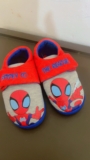 Marvel Spider-kids Slip-On Low Top Slipper Boots Red Blue Grey UK 9