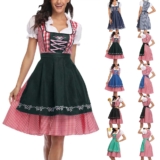 Womens Ladies Oktoberfest Costume German Bavarian Beer Maid Dirndl Fancy Dress