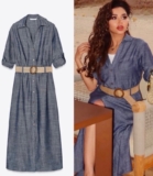 ZARA NWT WOMAN SS25 BELTED MIDI DRESS INDIGO | 2843/798 ALL SIZES