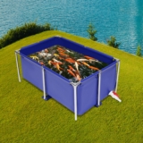 Fish Pond Fish Aquarium Fish Tank Canvas Blue Cuboid Small Above Ground Pond