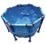 Koi Vat Fish Holding Tank with Black Net Cover 3FTx 2FT 100x60cm, 106 Gallons