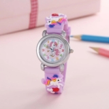 Girls 3D Unicorn Watch Silicone Watch Toddler Wrist For Child 4 Colours.Uk