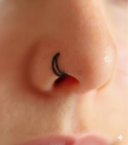 Double Hoop Nose Ring Surgical Steel Helix Cartilage Conch Hoop Piercing Jewelry