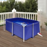 Canvas Fish Pond Above Ground Fish Tank Large Capacity Koi Pond