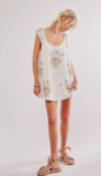 Free People Wildflower Embroidered Mini Dress