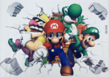 Super Mario Brothers Removable Wall Sticker 21″x 14.5″ 3D Decal Kids Home Decor