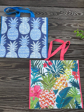 🍍🍍Lot of 2:NWT HomeGoods TJ Maxx Reusable Tote Shopping Bags PINEAPPLES 🍍🍍