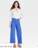 NWT Universal Thread Women High Rise Sailor Wide Leg Jeans (Cobalt) Blue Size  4