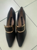 Women Sergio Rossi Loafers Black Leather 39.5