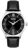 BOSS Analogue Quartz Watch for Men with Black Leather Strap – 1513954