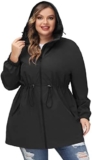 Hanna Nikole Women’s Plus Size Hooded Raincoat Outdoor Jacket Waterproof Windbreaker