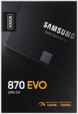Samsung SSD 870 EVO, 500 GB, Form Factor 2.5 Inch, Intelligent Turbo Write, Magician 6 Software