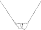 IMINI Interlock Heart Sterling Silver Pendant Necklace for Women Teen Girls Dainty Infinity Eternity Love Choker Necklaces Cute Initial Heart Adjustable Chain Jewelry Gifts