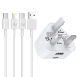 iPhone Charger,2 Pack [MFi Certified] 25W Apple iPhone Fast Charger Cable and Plug Charge for iPhone 15/15 Plus/15 Pro/15 Pro Max, 14/13/12/11/SE,iPad USB and Type C Lightning Charging Lead with Plug