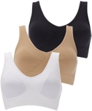 Boolavard The Ultimate Comfort Bra. Seamless Support Comfort Sport Stretch Action Leisure Black White