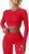 MAYROUND Workout Outfits for Women 2 Piece Ribbed Long Sleeve Crop Top High Waist Yoga Leggings Sets