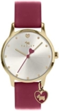 RADLEY Heart Dial Ladies Claret Leather Strap Heart Charm Watch RY2920A