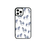 Horse Pattern Blue Horses Phone Case/Cover Compatible with iPhone 11 Rubber