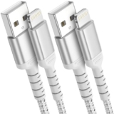 ULIFTUS iPhone Charger Cable 1M 2Pack, Nylon iPhone Charging Cable USB Lightning Fast Charging Lead USB A to Lightning Cord for Apple iPhone 14 13 12 11 Pro Max Xs Xr X 8 7 6 Plus SE iPad