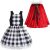 IBTOM CASTLE Christmas Dress for Girls Women, Baby Girls Sleeveless Plaid Party Dresses with Velvet Cape Xmas Christmas Costume Child Adult Mrs Santa Claus Fancy Dress Up Outfit