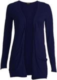 GirlzWalk ® Ladies Women’s New Look Plain Long Sleeve Two Pockets Boyfriend Cardigan