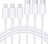 USB C to Lightning Cable 3Pack 3FT/1M [MFi Certified] iPhone Fast Charger Cable USB-C Power Delivery Charging Cord for iPhone 14/13/12/12 PRO Max/12 Mini/11/11PRO/XS/Max/XR/X/8/8Plus/iPad, White