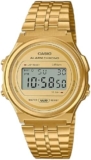 Casio Collection Vintage Unisex Digital Watch with Stainless Steel Strap