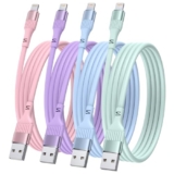Ankoda iPhone Charger Cable,4Pack 3FT/1M MFi Certified iPhone Fast Charging Cable TPE USB to Lightning Cable Compatible with iPhone 14 13 12 11 Pro Max XR XS X 8 7 6 Plus 5 5S SE
