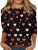 Valentines Day Tops for Women UK Classic Boat Neck Three Quarter Sleeve Daily Tee Shirt Casual Printed Plus Size Loose Fit Blouse Gifts for Her